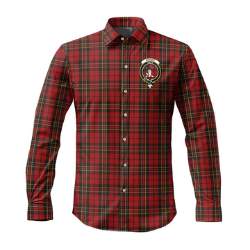 Brodie Tartan Long Sleeve Button Up Shirt with Family Crest