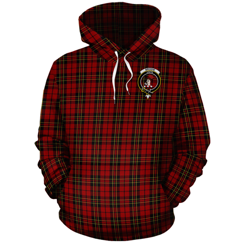 Brodie Tartan Hoodie with Family Crest - Tartanvibesclothing