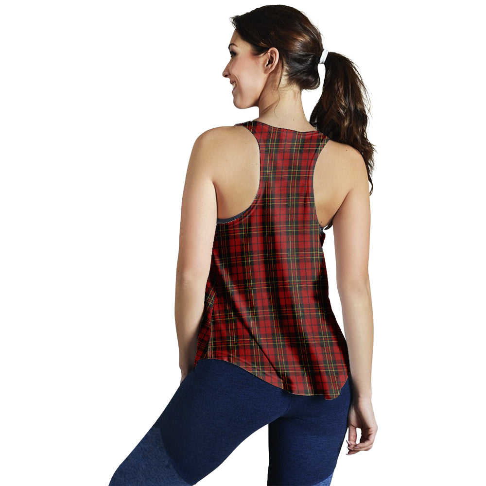 Brodie Tartan Women Racerback Tanks with Family Crest - Tartanvibesclothing