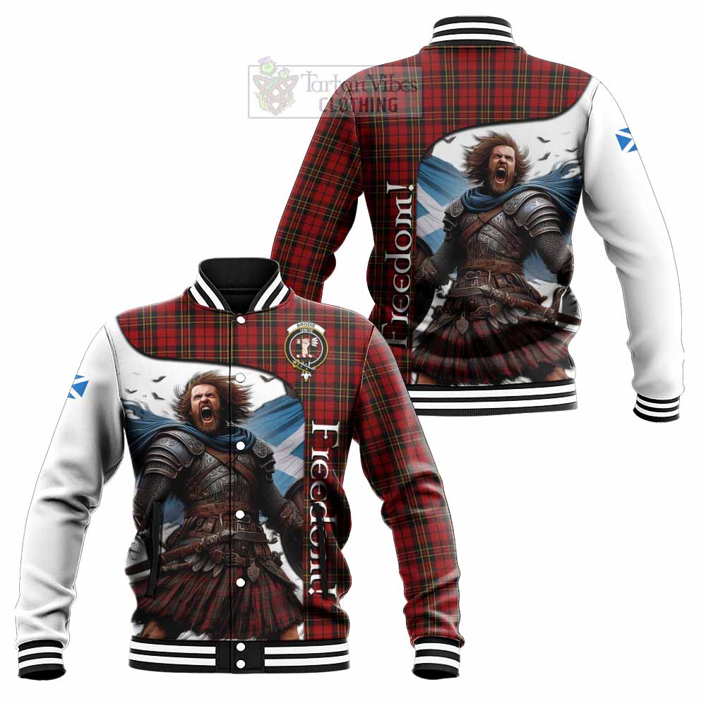 Tartan Vibes Clothing Brodie Crest Tartan Baseball Jacket Inspired by the Freedom of Scottish Warrior