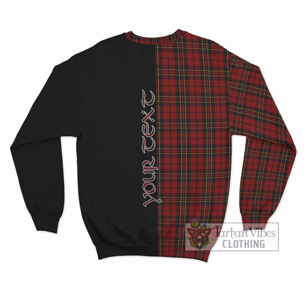 Brodie Tartan Sweatshirt with Family Crest and Half Of Me Style - Tartanvibesclothing Shop