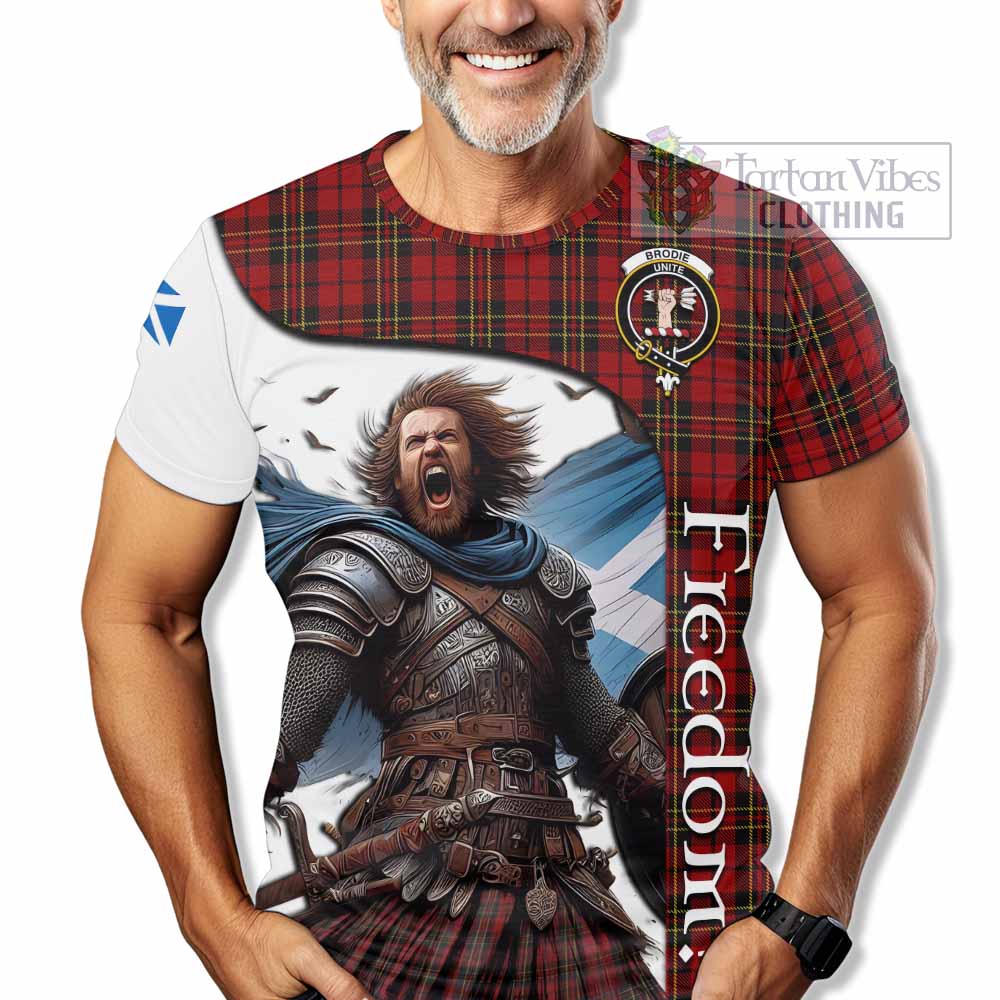 Brodie Crest Tartan T-Shirt Inspired by the Freedom of Scottish Warrior