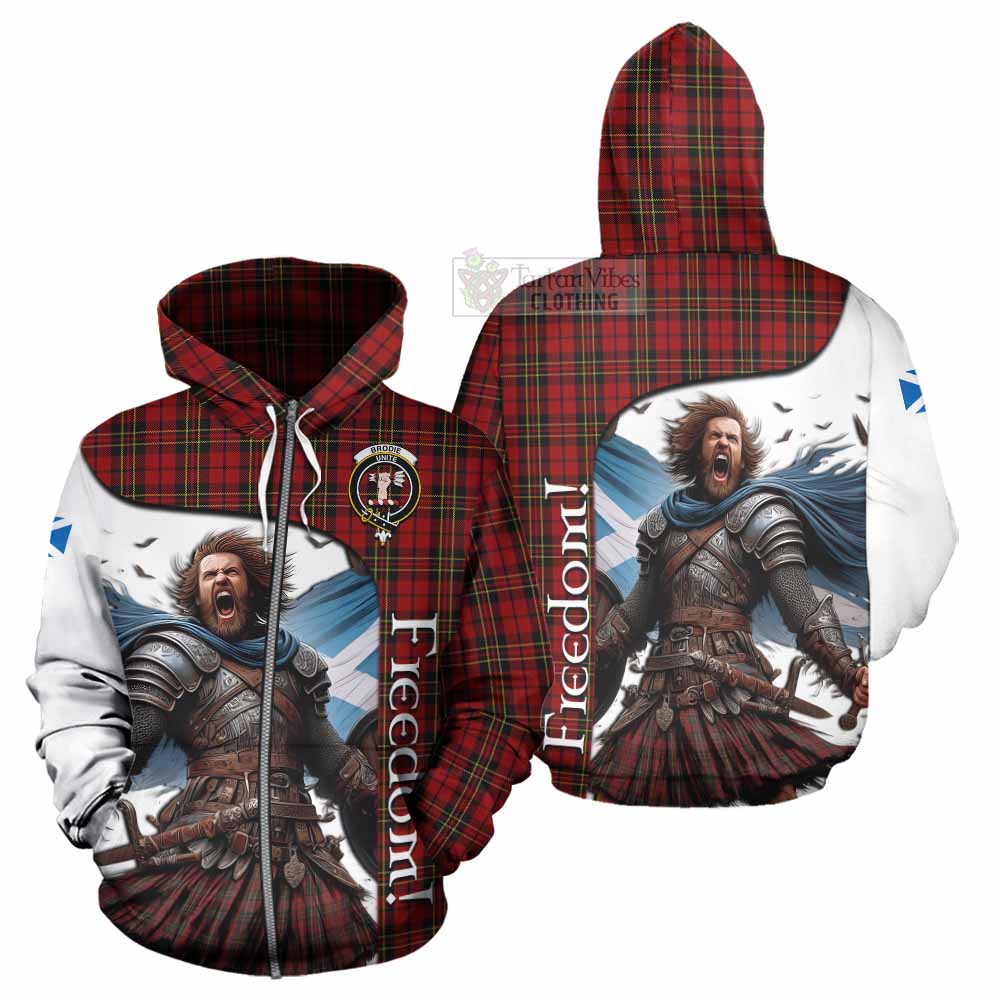 Tartan Vibes Clothing Brodie Crest Tartan Hoodie Inspired by the Freedom of Scottish Warrior