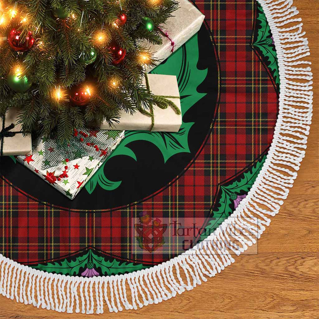 Tartan Vibes Clothing Brodie Tartan Christmas Tree Skirt Scottish Thistle Style