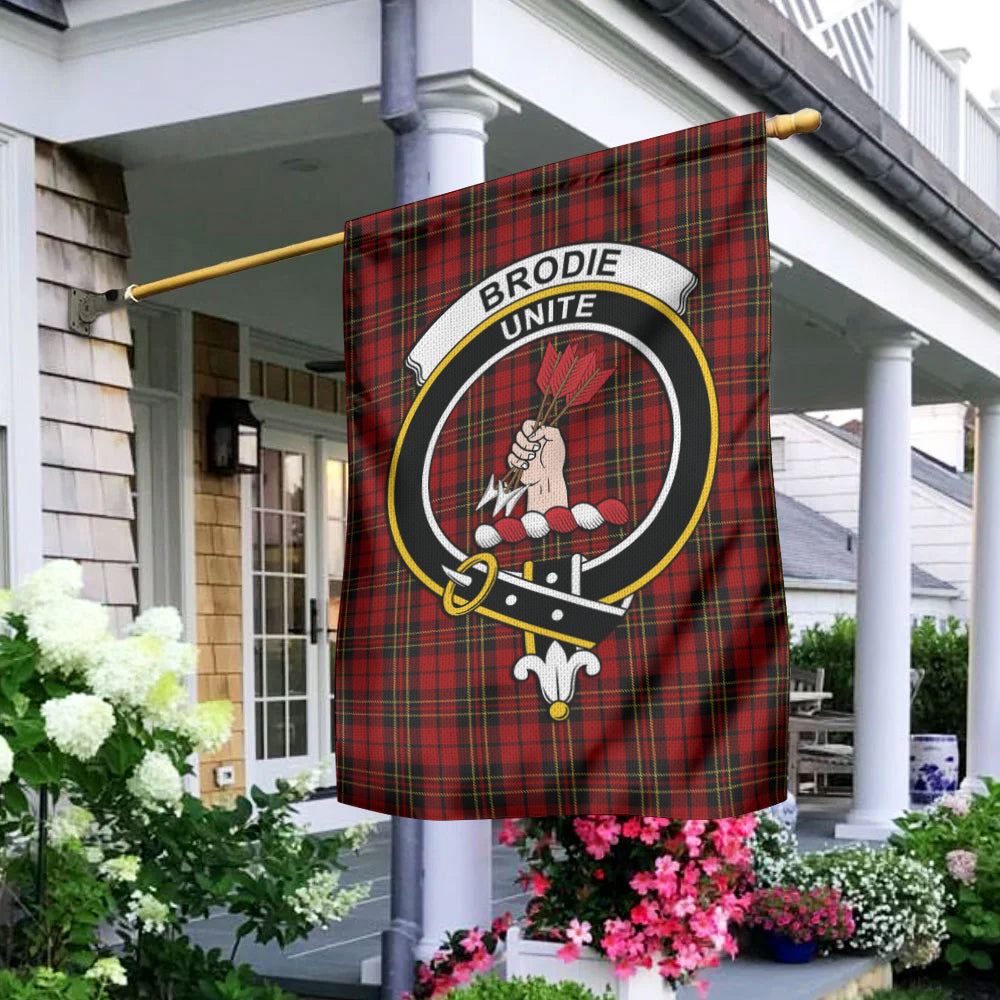 Brodie Tartan Flag with Family Crest - Tartanvibesclothing