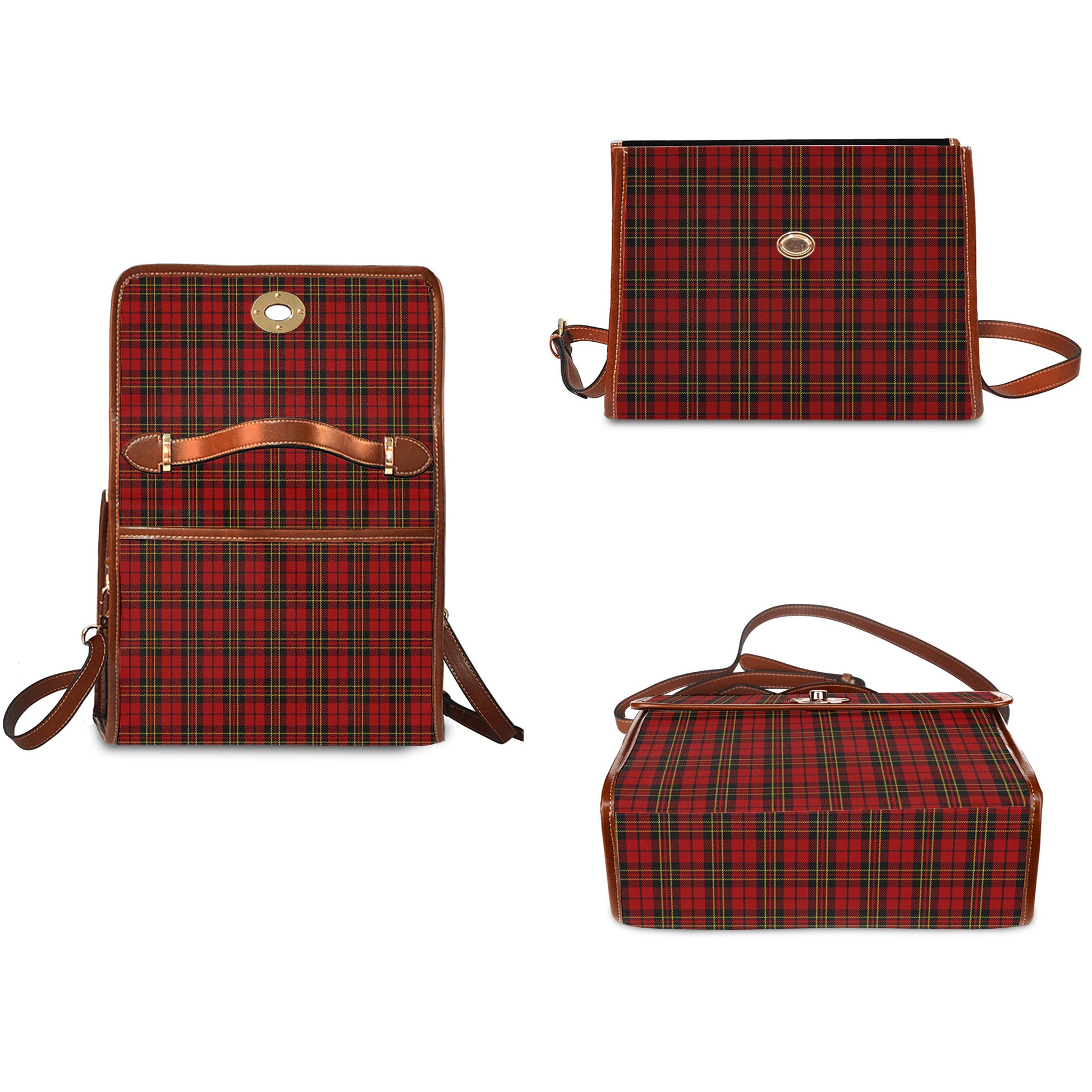 Brodie Tartan Leather Strap Waterproof Canvas Bag - Tartanvibesclothing