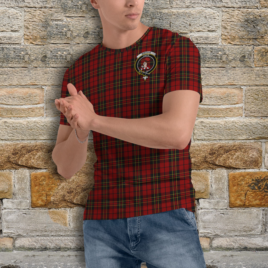 Brodie Tartan T-Shirt with Family Crest - Tartan Vibes Clothing