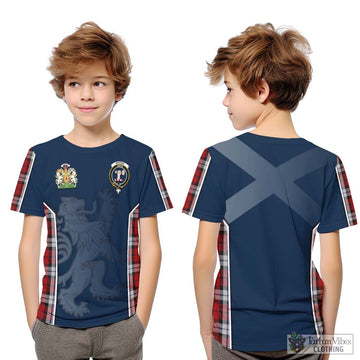 Brodie Dress Tartan Kid T-Shirt with Family Crest and Lion Rampant Vibes Sport Style