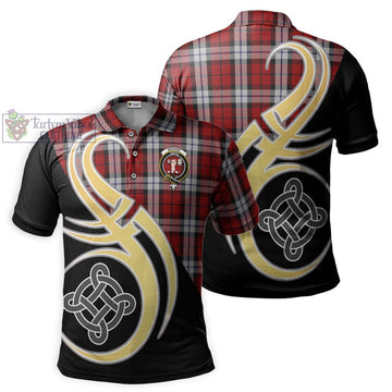 Brodie Dress Tartan Polo Shirt with Family Crest and Celtic Symbol Style