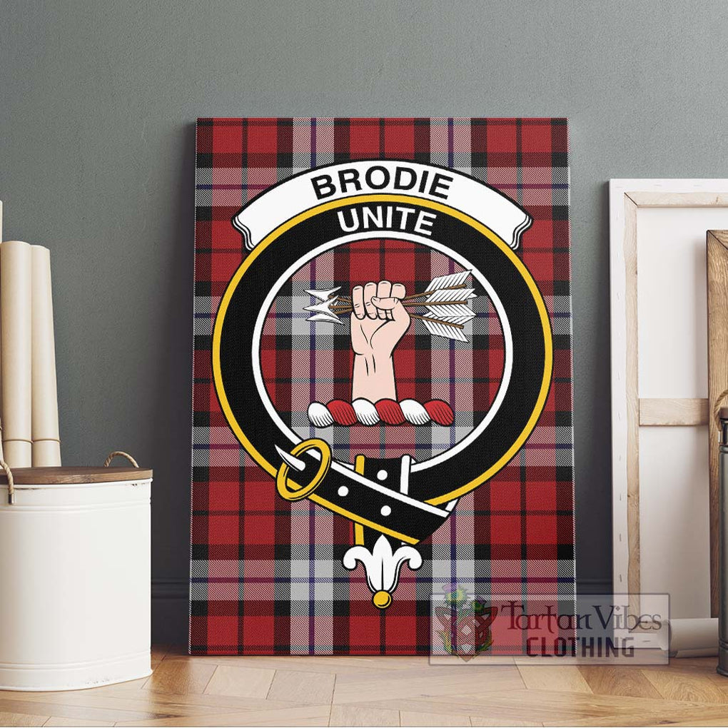 Brodie Dress Tartan Canvas Print Wall Art with Family Crest Without Frame - Tartan Vibes Clothing