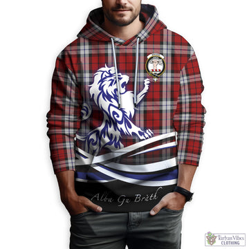 Brodie Dress Tartan Hoodie with Alba Gu Brath Regal Lion Emblem