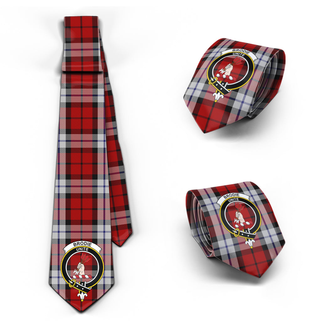 Brodie Dress Tartan Classic Necktie with Family Crest Necktie One Size - Tartan Vibes Clothing