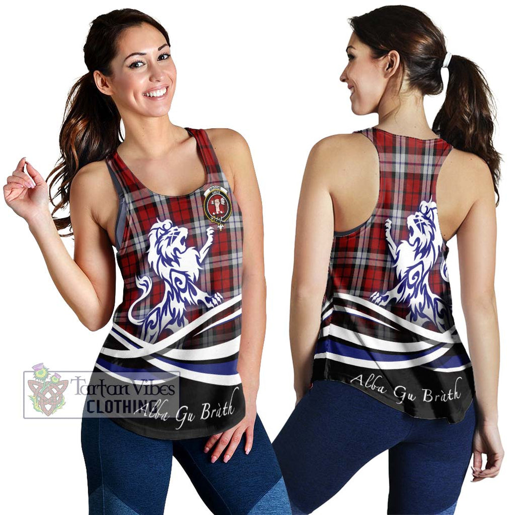 Brodie Dress Tartan Women's Racerback Tanks with Alba Gu Brath Regal Lion Emblem 4XL - Tartanvibesclothing Shop