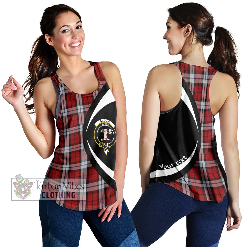 Tartan Vibes Clothing Brodie Dress Tartan Women's Racerback Tanks with Family Crest Circle Style