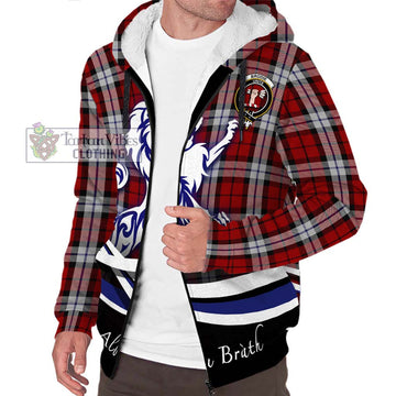 Brodie Dress Tartan Sherpa Hoodie with Alba Gu Brath Regal Lion Emblem