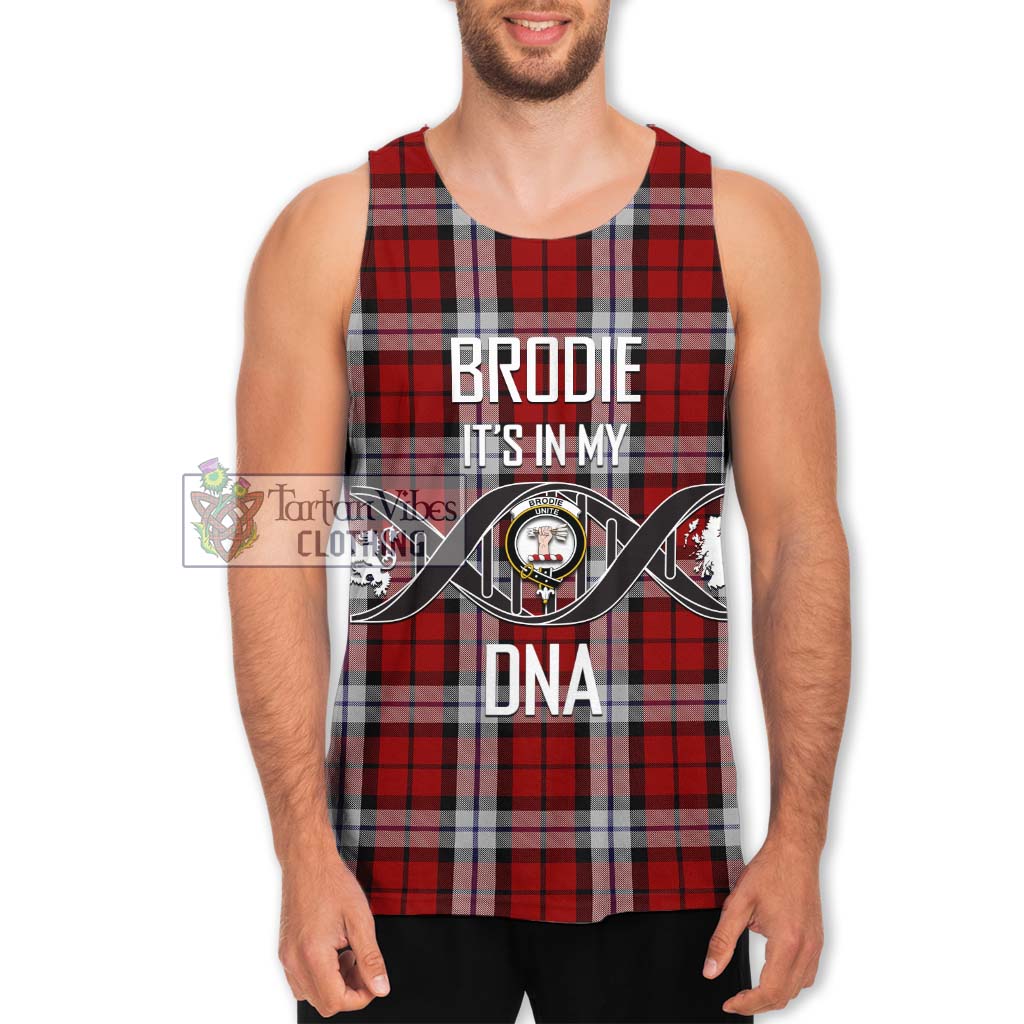 Tartan Vibes Clothing Brodie Dress Tartan Men's Tank Top with Family Crest DNA In Me Style