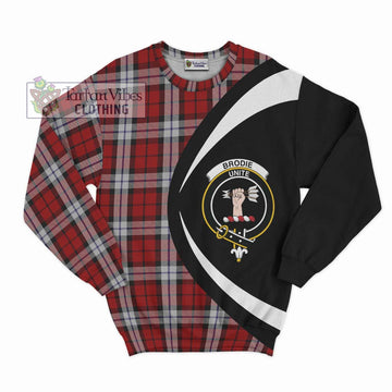 Brodie Dress Tartan Sweatshirt with Family Crest Circle Style