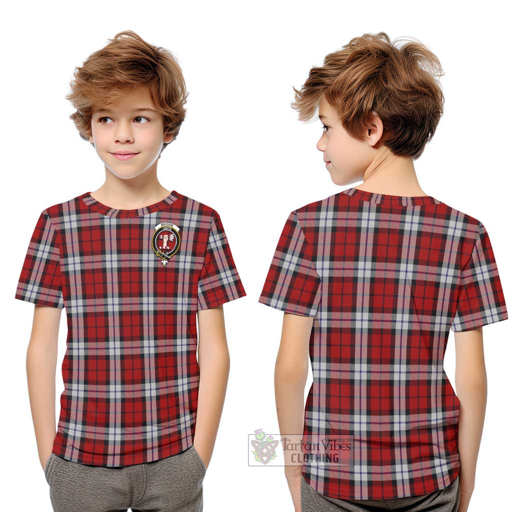 Brodie Dress Tartan Kid T-Shirt with Family Crest Youth XL Size14 - Tartanvibesclothing Shop