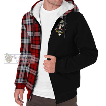 Brodie Dress Tartan Sherpa Hoodie with Family Crest and Half Of Me Style