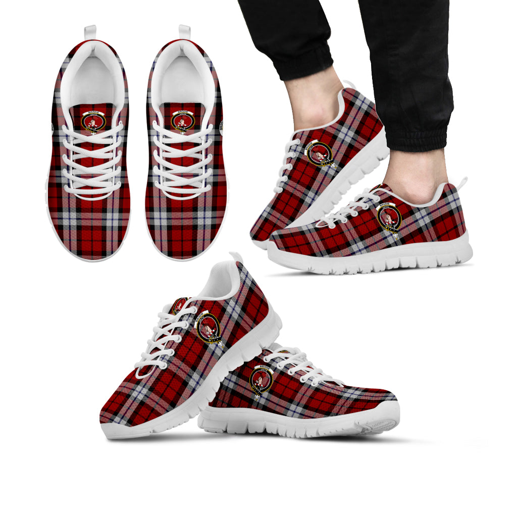 Brodie Dress Tartan Sneakers with Family Crest Kid's Sneakers - Tartan Vibes Clothing