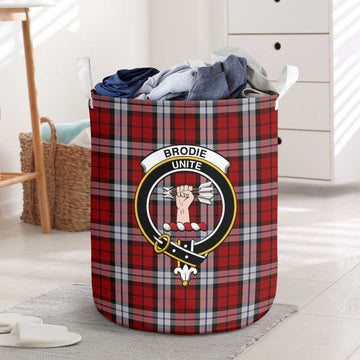 Brodie Dress Tartan Laundry Basket with Family Crest