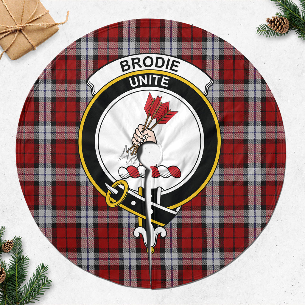 Brodie Dress Tartan Christmas Tree Skirt with Family Crest - Tartanvibesclothing