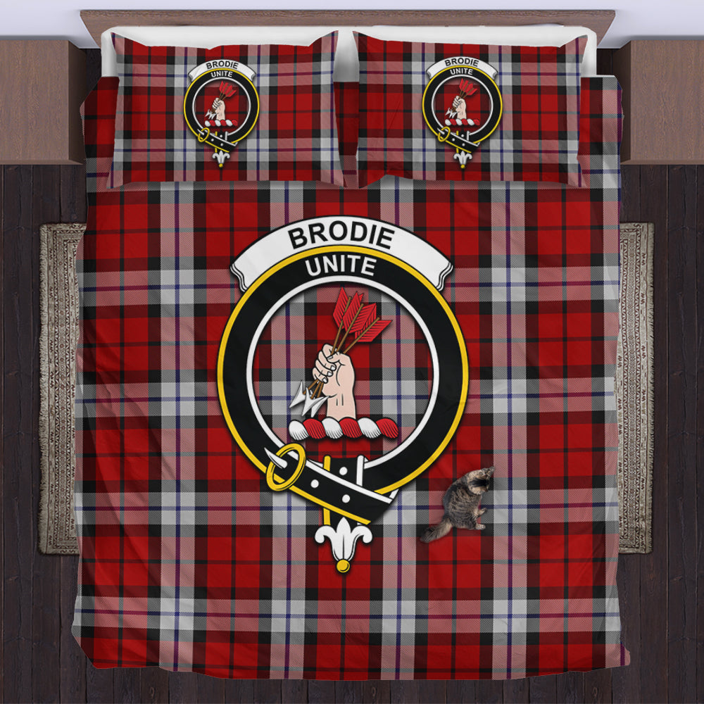 Brodie Dress Tartan Bedding Set with Family Crest US Bedding Set - Tartan Vibes Clothing