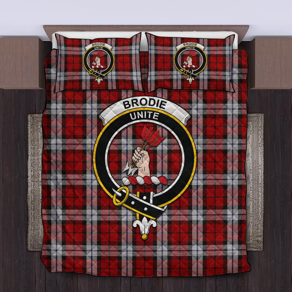 Brodie Dress Tartan Quilt Bed Set with Family Crest Twin - Tartan Vibes Clothing