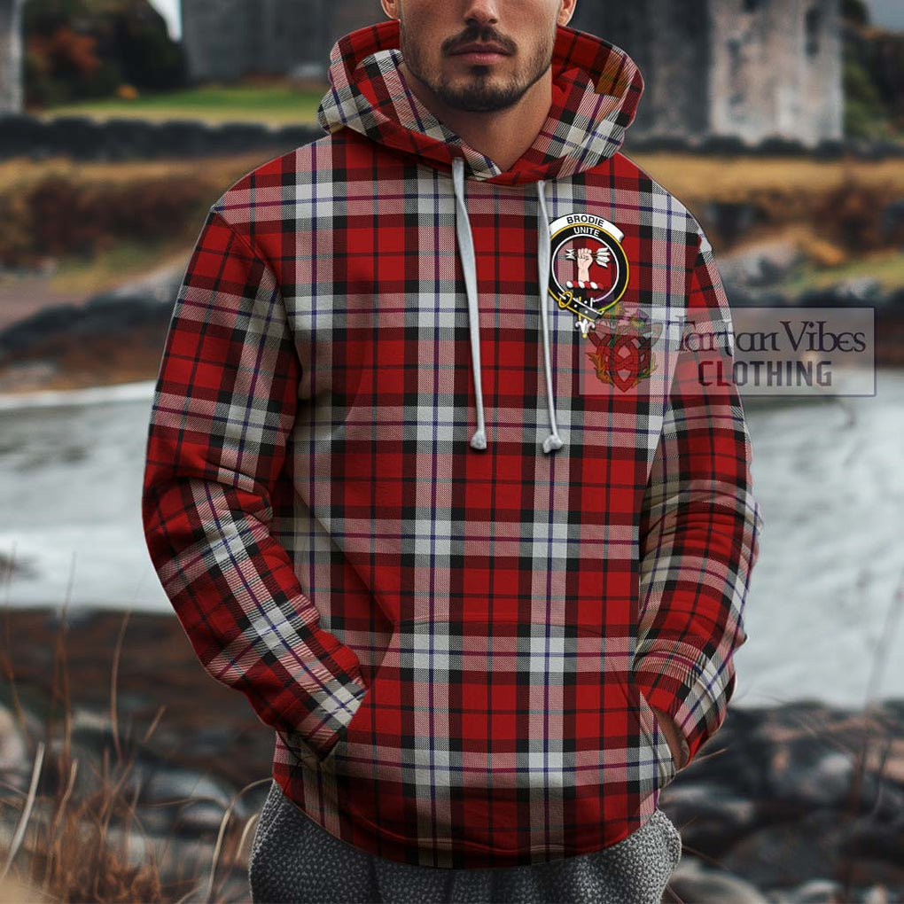 Brodie Dress Tartan Cotton Hoodie with Family Crest Pullover Hoodie XS - Tartan Vibes Clothing