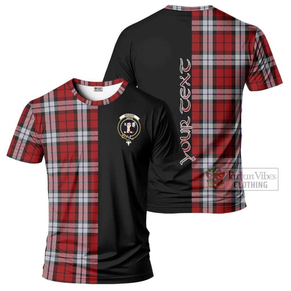 Brodie Dress Tartan T-Shirt with Family Crest and Half Of Me Style Kid's Shirt - Tartanvibesclothing Shop