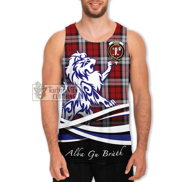 Brodie Dress Tartan Men's Tank Top with Alba Gu Brath Regal Lion Emblem