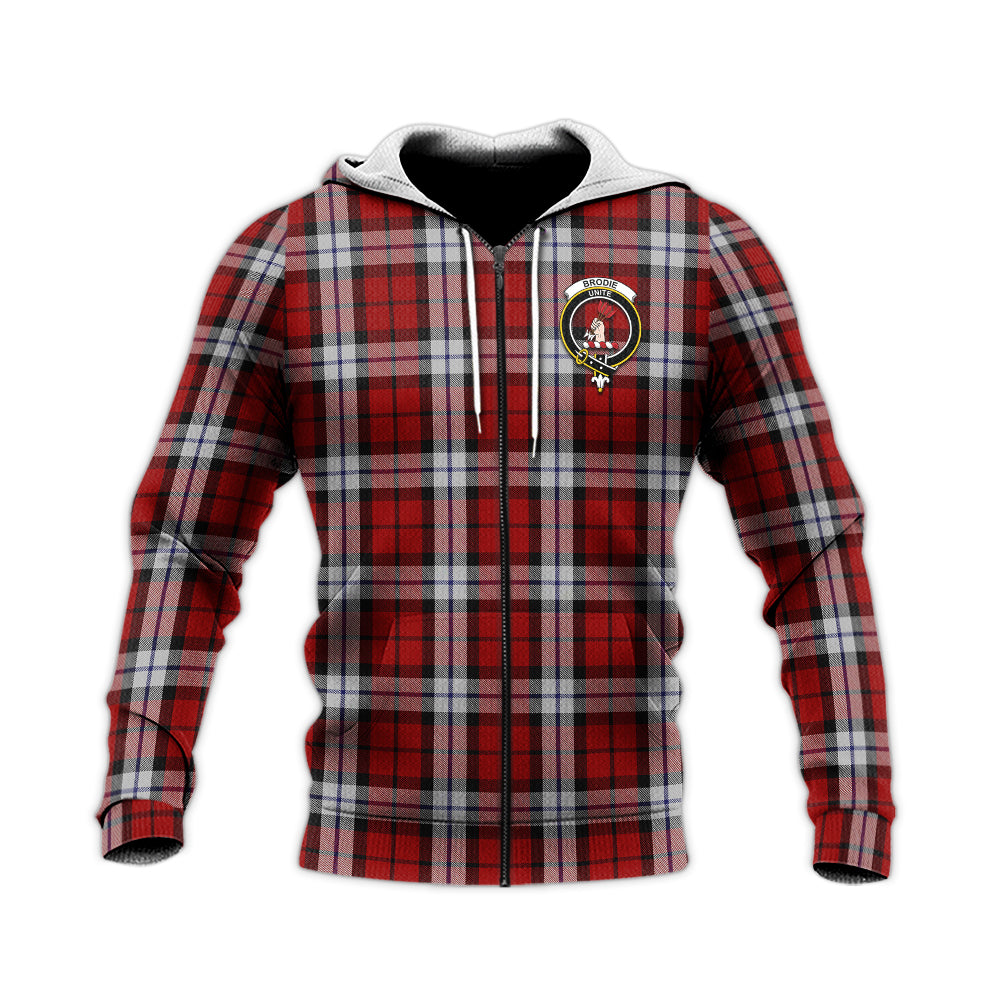 Brodie Dress Tartan Knitted Hoodie with Family Crest Unisex Knitted Zip Hoodie - Tartanvibesclothing