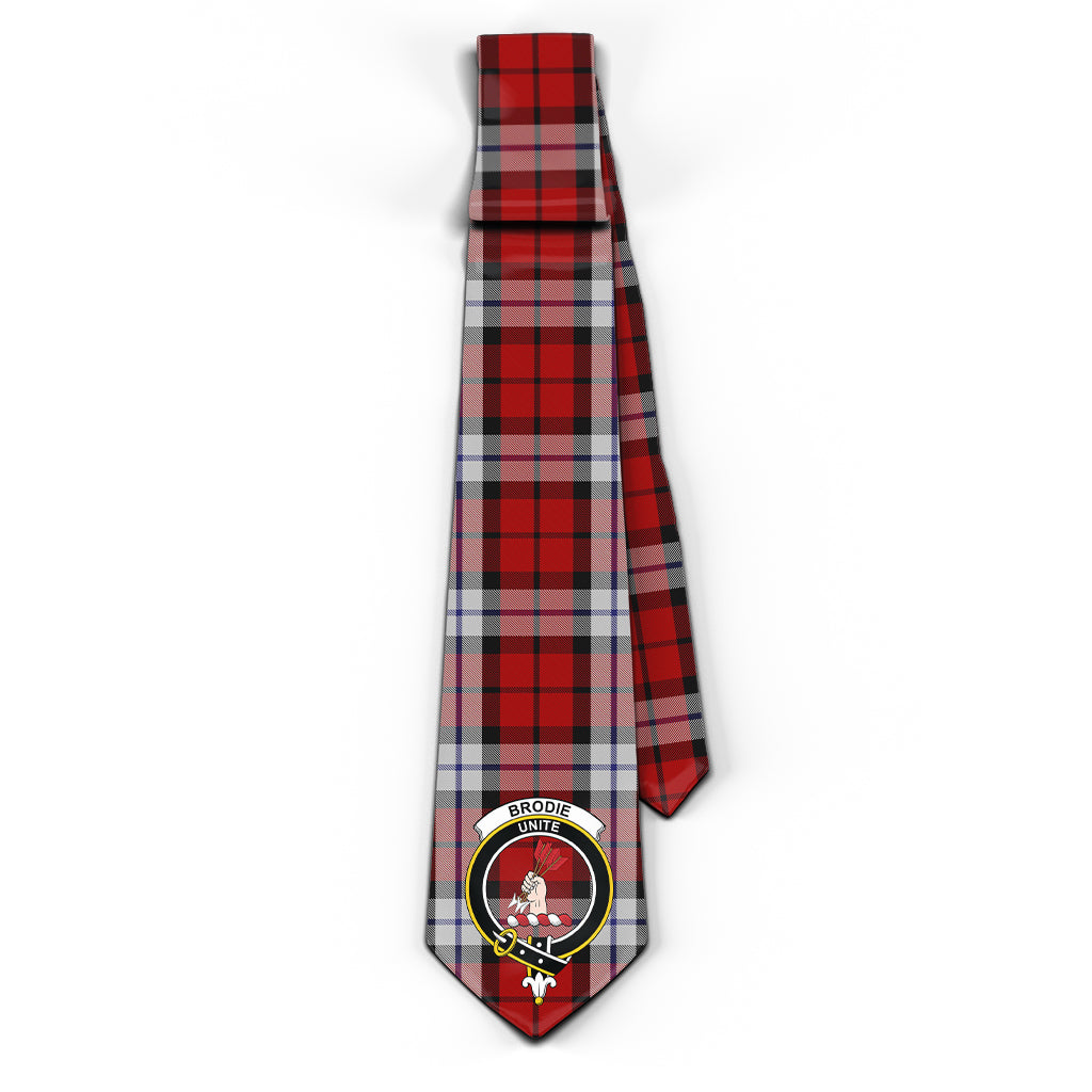 Brodie Dress Tartan Classic Necktie with Family Crest - Tartan Vibes Clothing