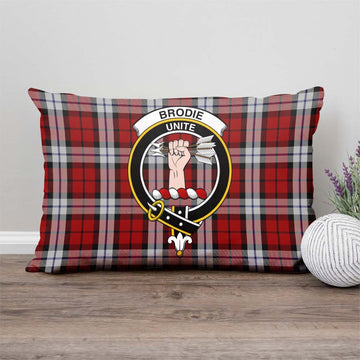 Brodie Dress Tartan Pillow Cover with Family Crest