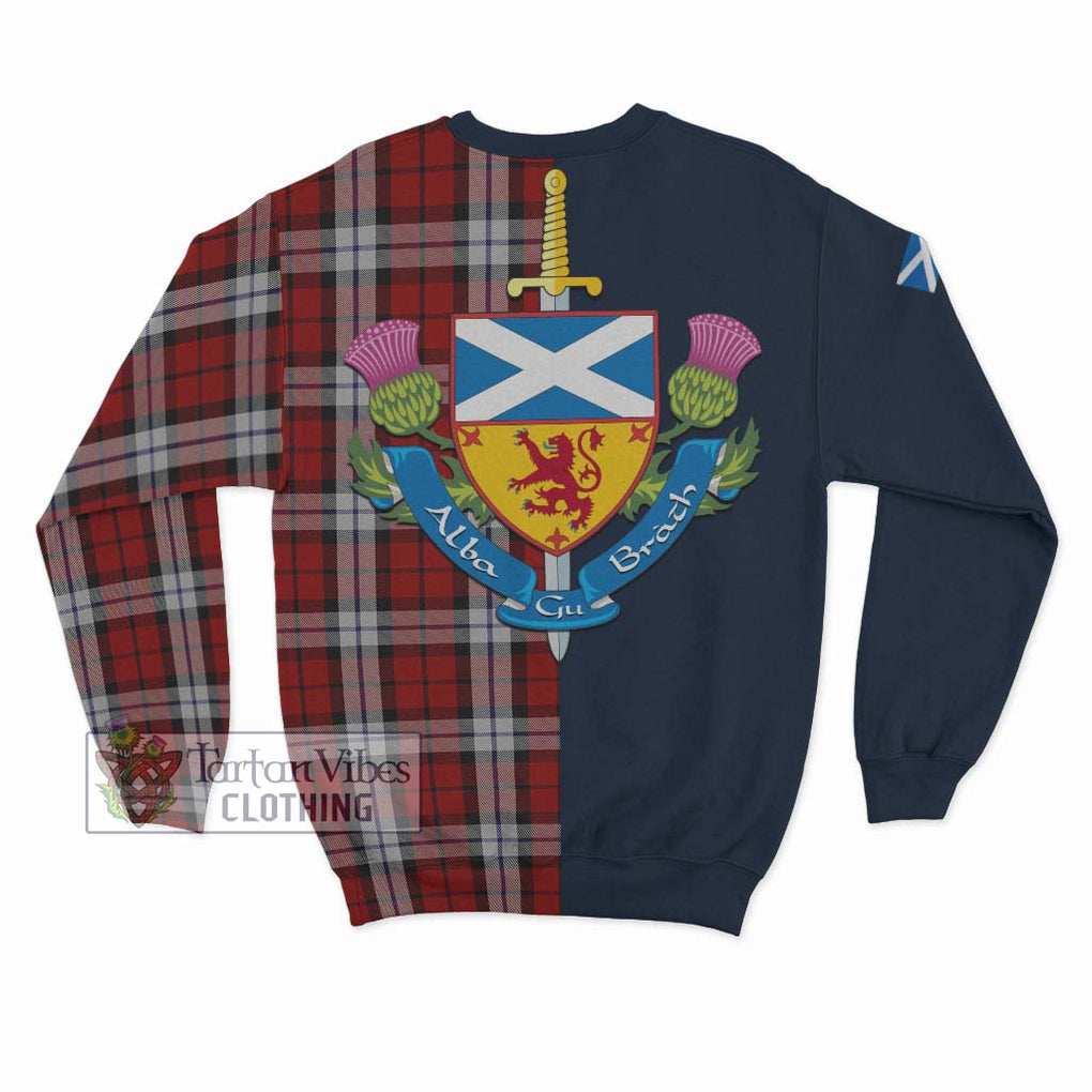 Tartan Vibes Clothing Brodie Dress Tartan Sweatshirt with Scottish Lion Royal Arm Half Style