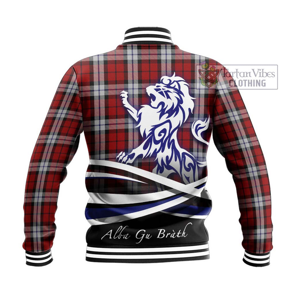 Brodie Dress Tartan Baseball Jacket with Alba Gu Brath Regal Lion Emblem - Tartanvibesclothing Shop