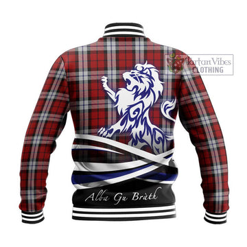 Brodie Dress Tartan Baseball Jacket with Alba Gu Brath Regal Lion Emblem