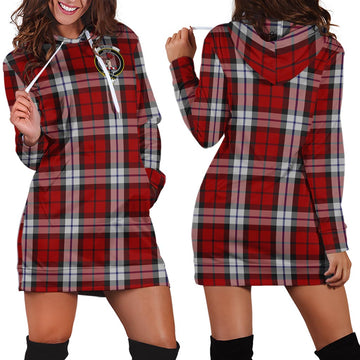 Brodie Dress Tartan Hoodie Dress with Family Crest