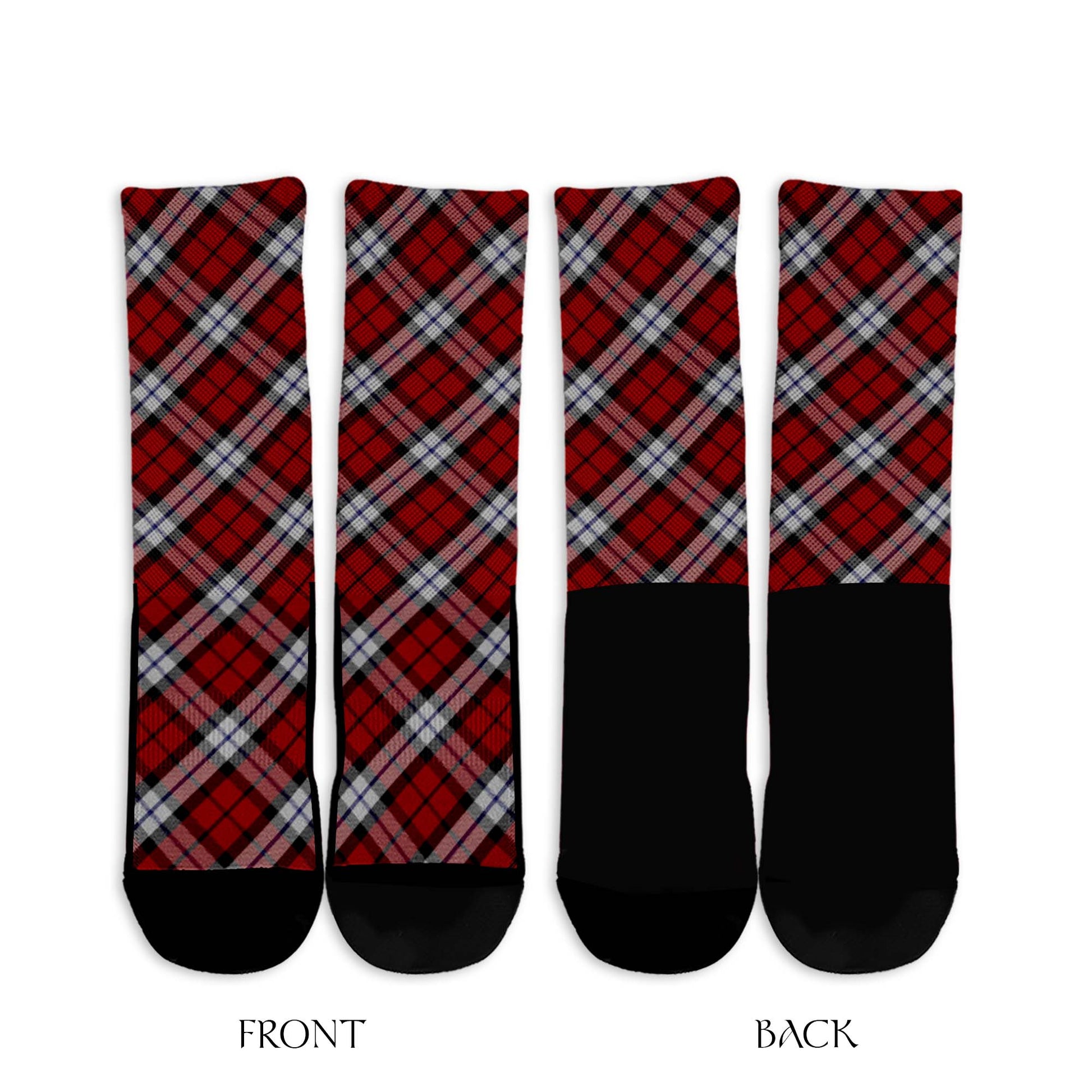 Brodie Dress Tartan Crew Socks Cross Tartan Style - Tartanvibesclothing