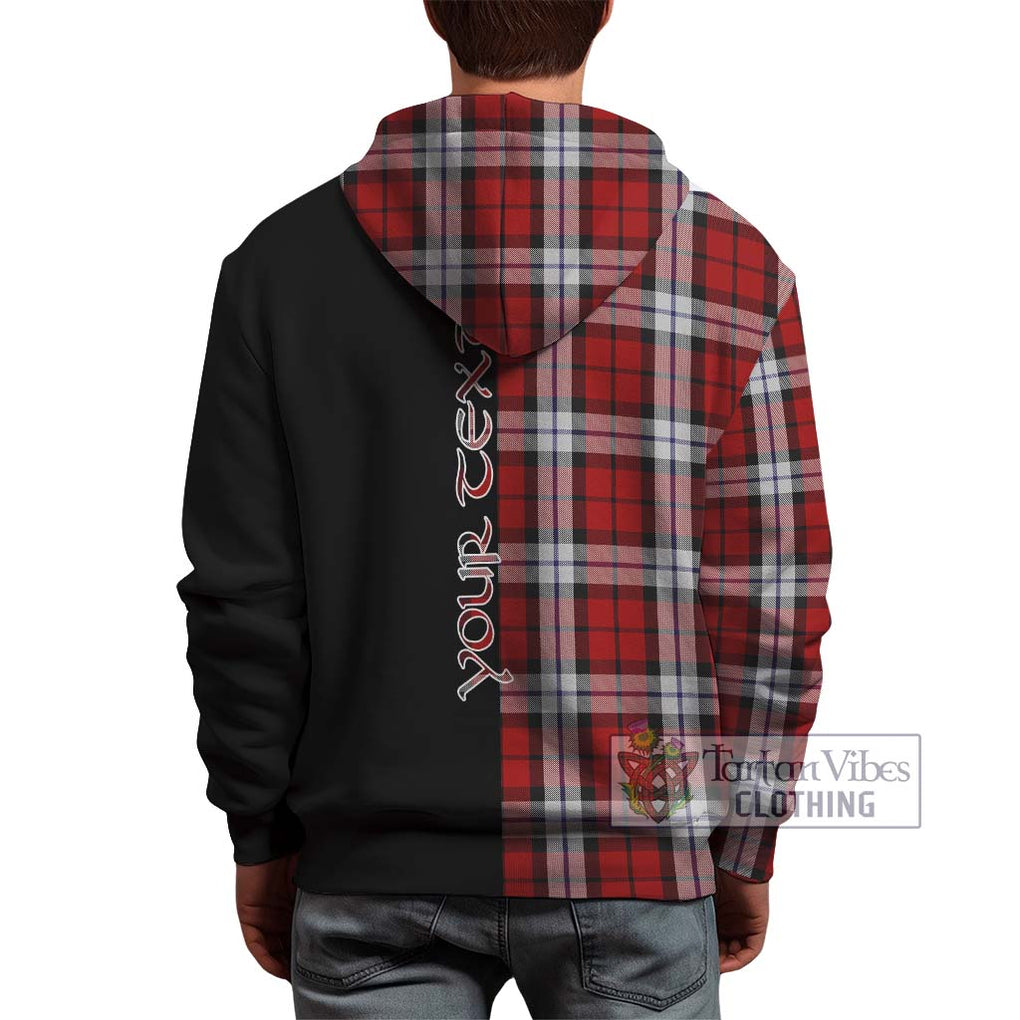 Brodie Dress Tartan Hoodie with Family Crest and Half Of Me Style - Tartanvibesclothing Shop