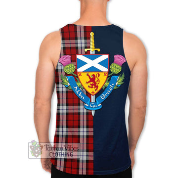 Brodie Dress Tartan Men's Tank Top Alba with Scottish Lion Royal Arm Half Style