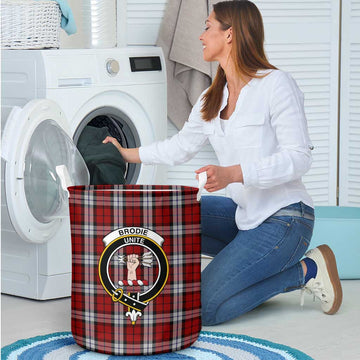 Brodie Dress Tartan Laundry Basket with Family Crest