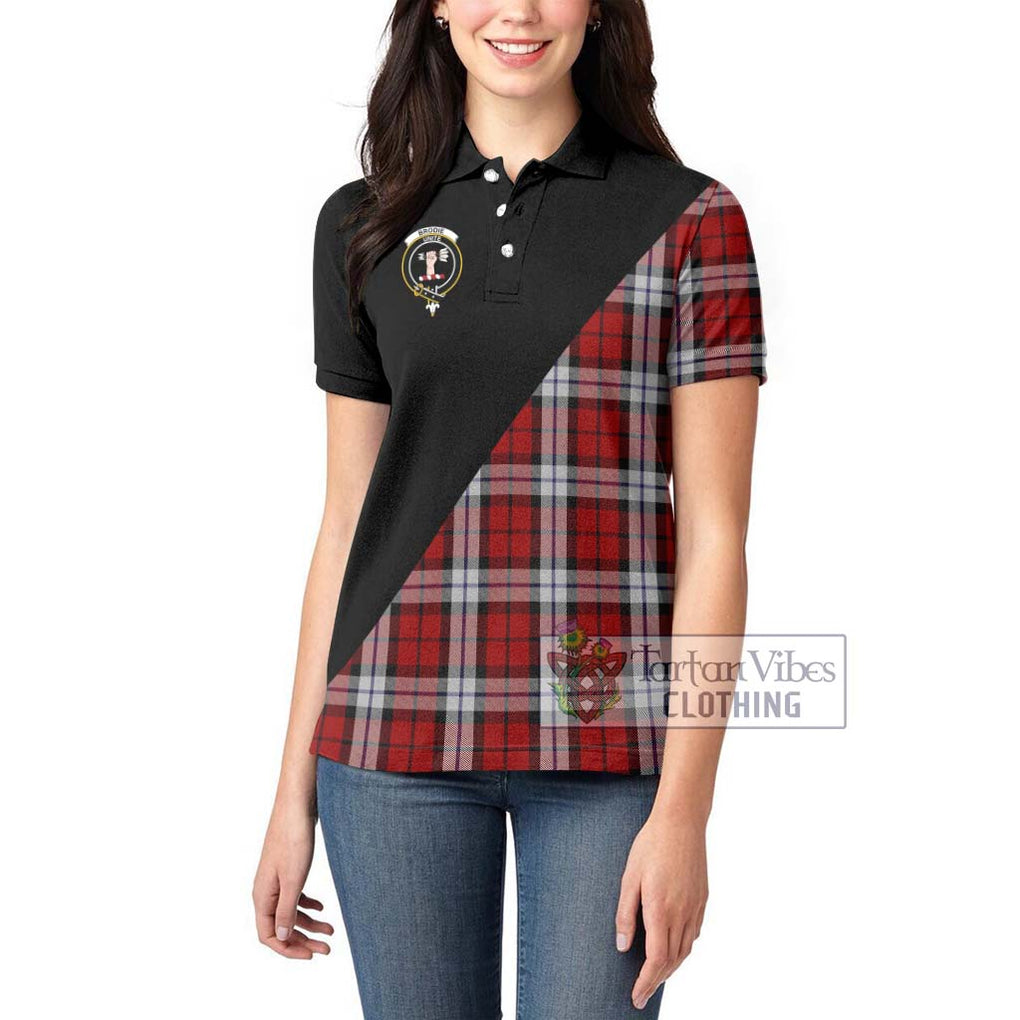 Brodie Dress Tartan Women's Polo Shirt with Family Crest and Military Logo Style - Tartanvibesclothing Shop