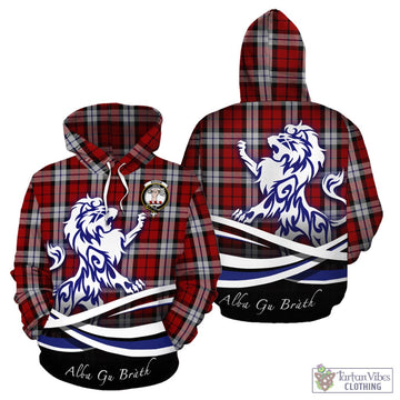 Brodie Dress Tartan Hoodie with Alba Gu Brath Regal Lion Emblem