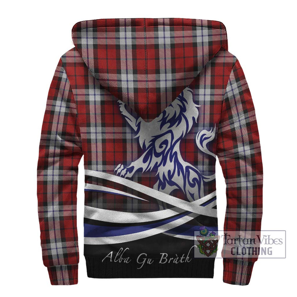 Brodie Dress Tartan Sherpa Hoodie with Alba Gu Brath Regal Lion Emblem - Tartanvibesclothing Shop