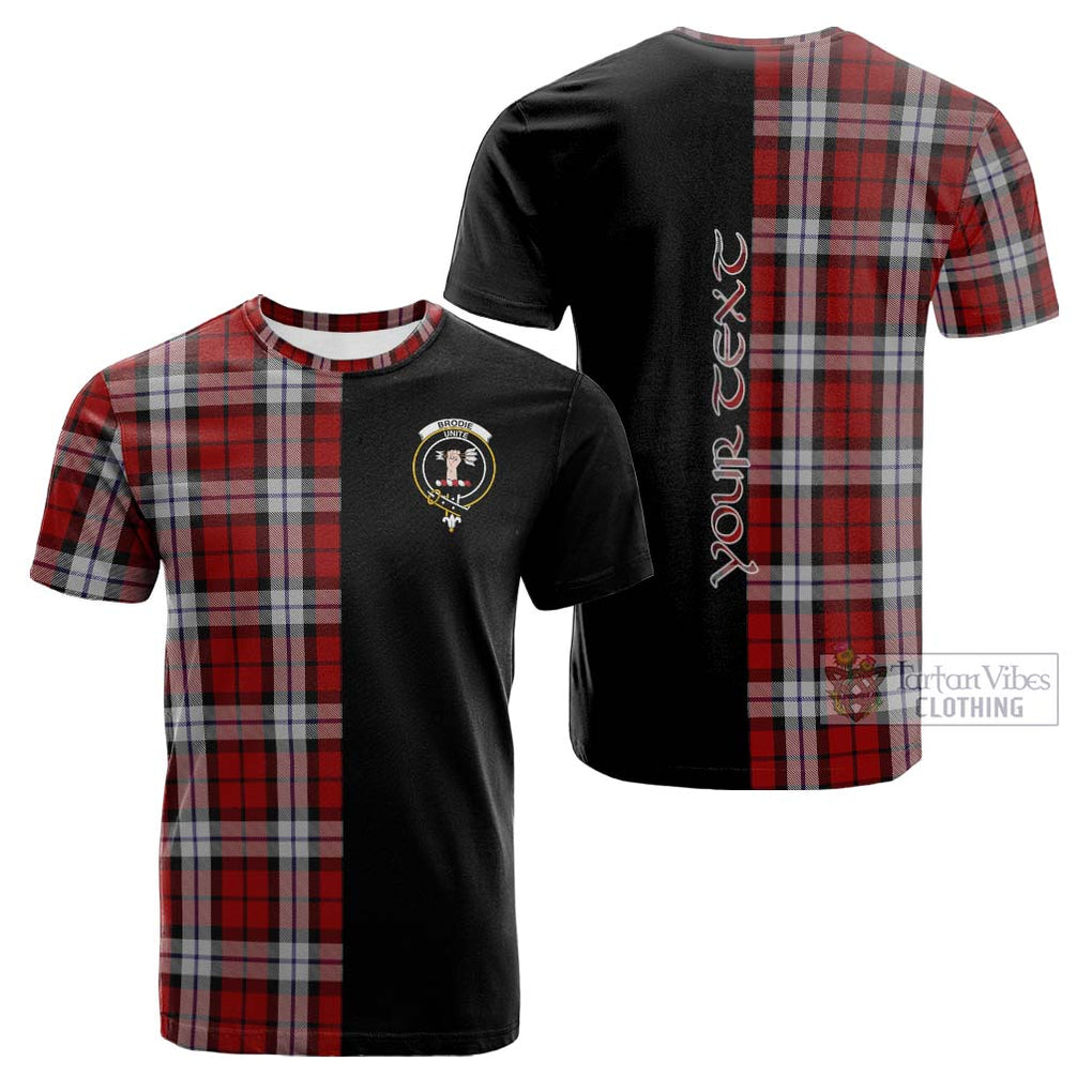 Tartan Vibes Clothing Brodie Dress Tartan Cotton T-shirt with Family Crest and Half Of Me Style