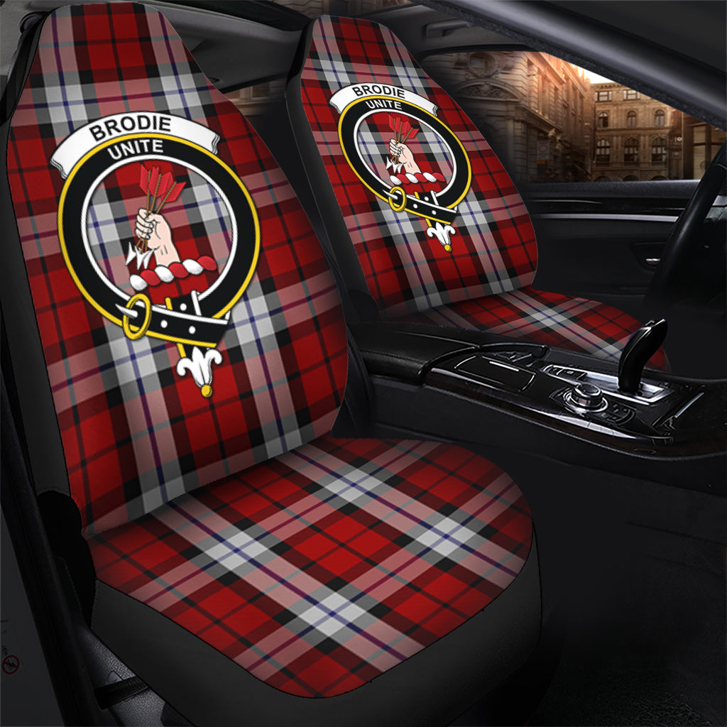 Brodie Dress Tartan Car Seat Cover with Family Crest - Tartanvibesclothing