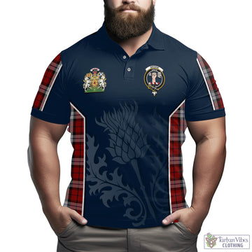 Brodie Dress Tartan Men's Polo Shirt with Family Crest and Scottish Thistle Vibes Sport Style