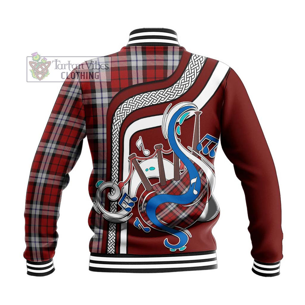 Tartan Vibes Clothing Brodie Dress Tartan Baseball Jacket with Epic Bagpipe Style