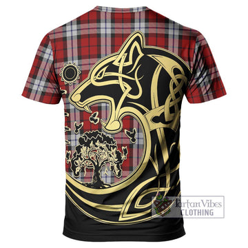 Brodie Dress Tartan T-Shirt with Family Crest Celtic Wolf Style